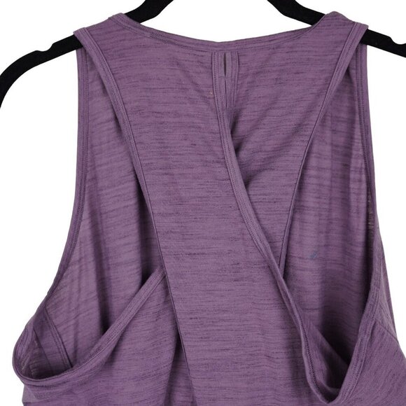Athleta ESSENCE SPACEDYE TIE BACK TANK Agate Volcanic Violet Bow Racerback L - Picture 8 of 9